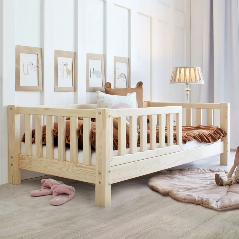 Design4kids Kinderbett Bino Komfort - 160x80 Naturholz