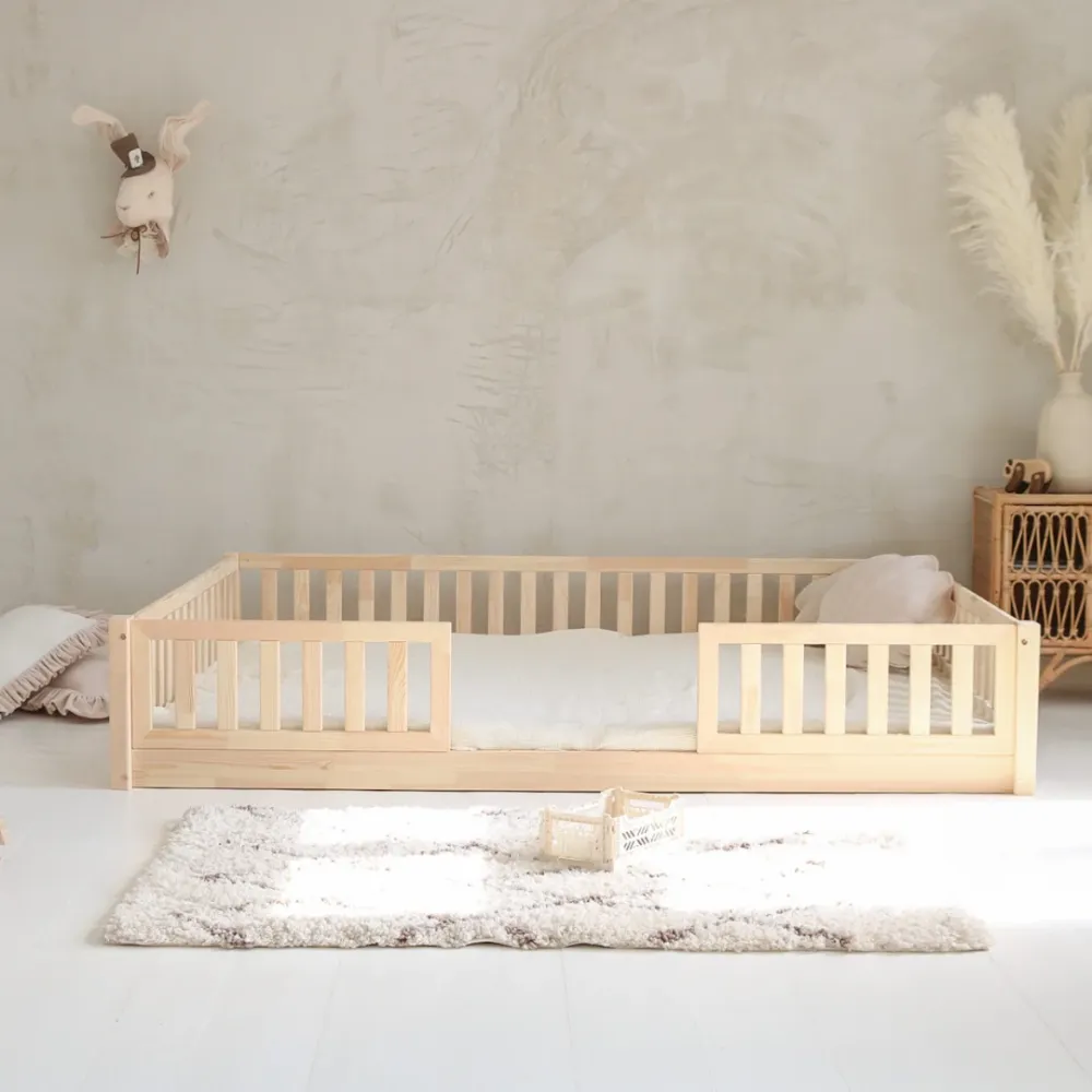 Design4kids Kinderbett Bino Pro - 190x140 Naturholz (1cm Füße)