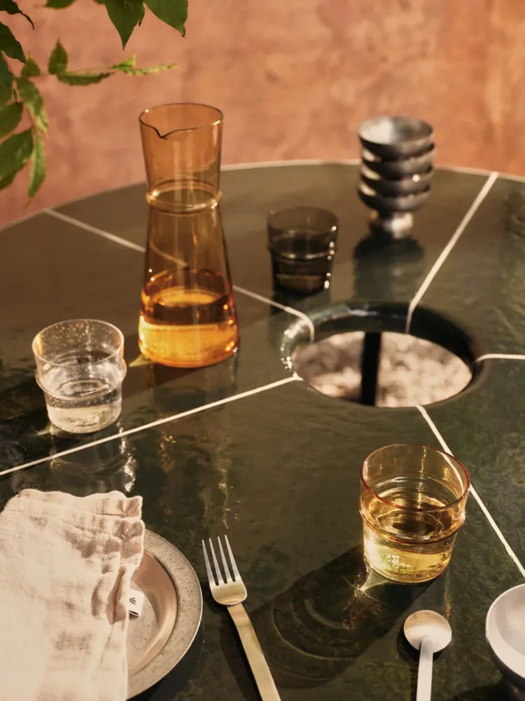Deya Dining Table - Dark Green
