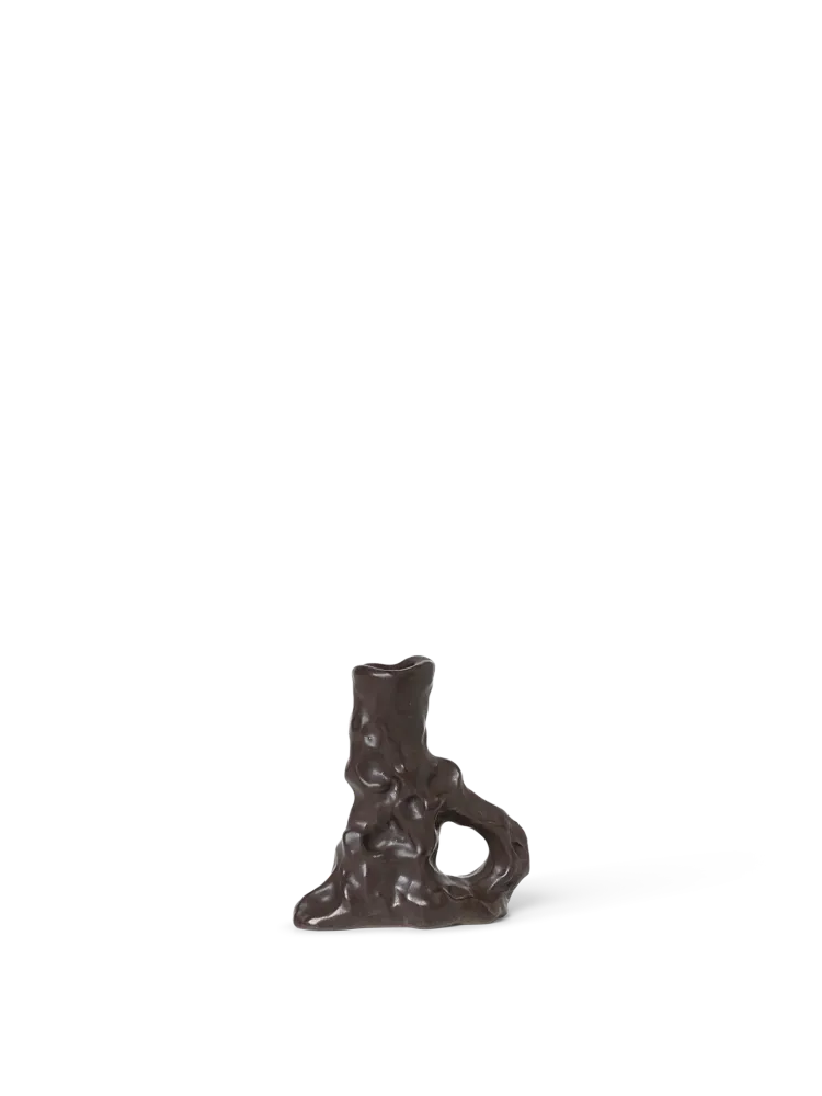 Dito Candle Holder - Single - Dark Brown