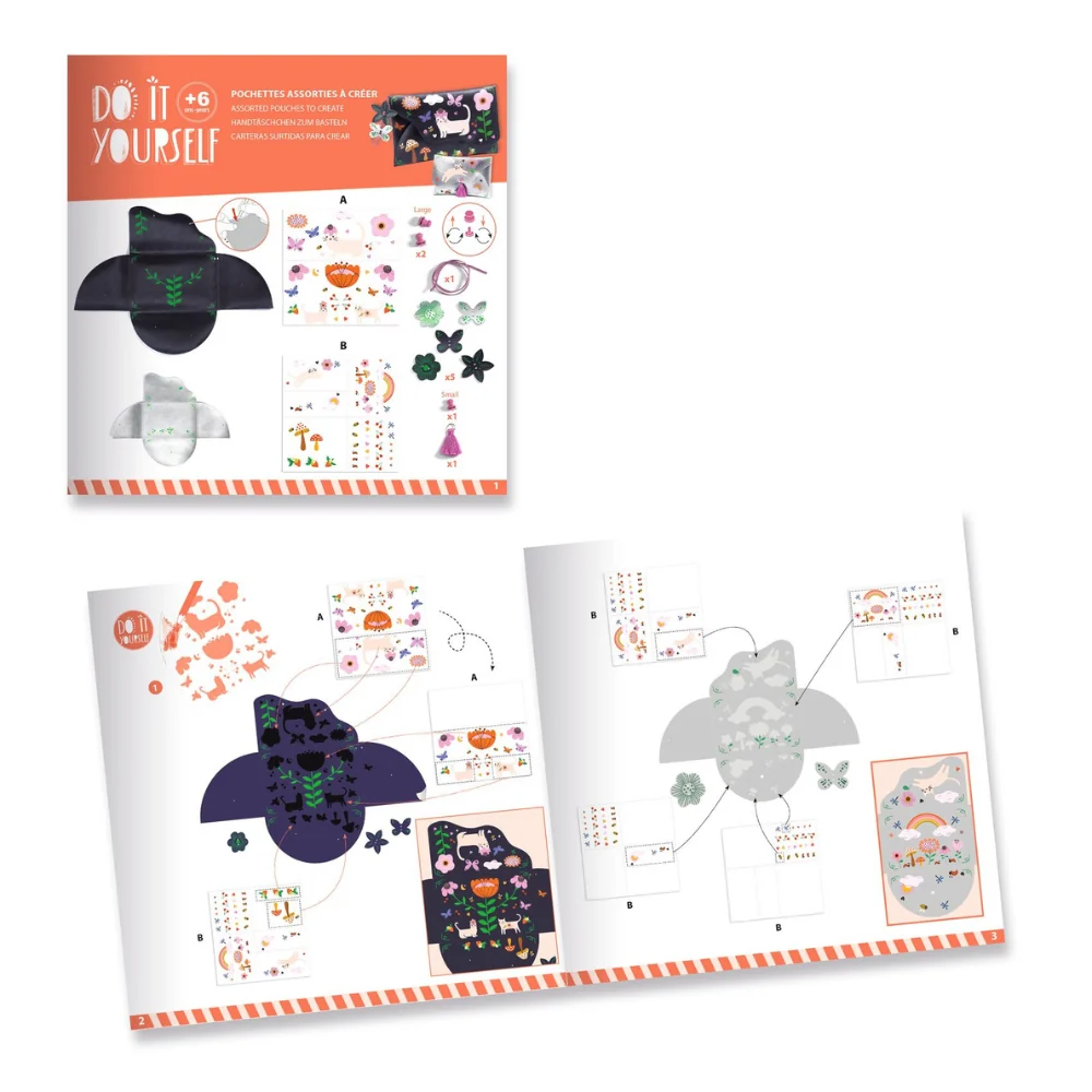 Djeco DIY-Kunstset Friends Geldbörsen