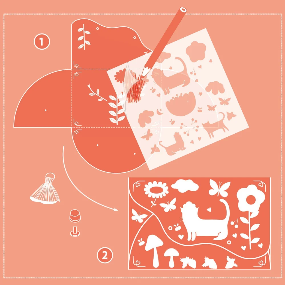 Djeco DIY-Kunstset Friends Geldbörsen