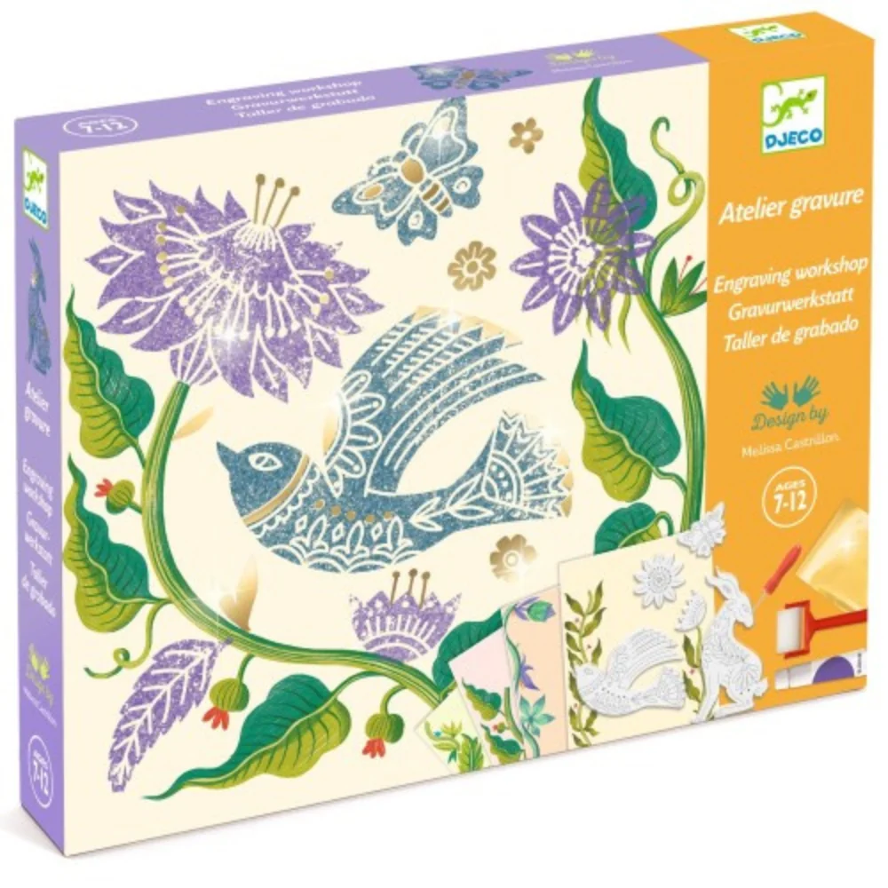 Djeco Kreativstempel Gravurset Natur