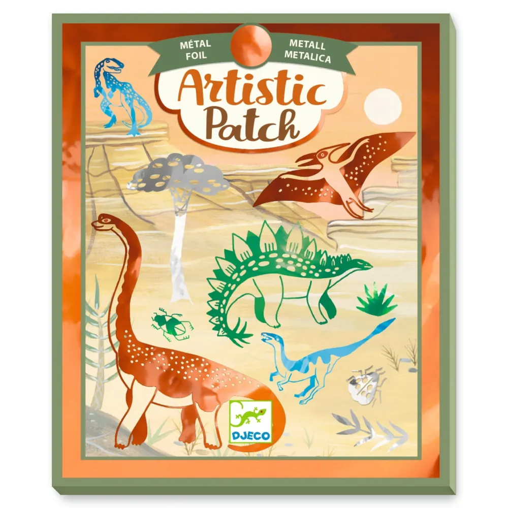 Djeco Set Künstlerische Aufnäher Dinosaurier