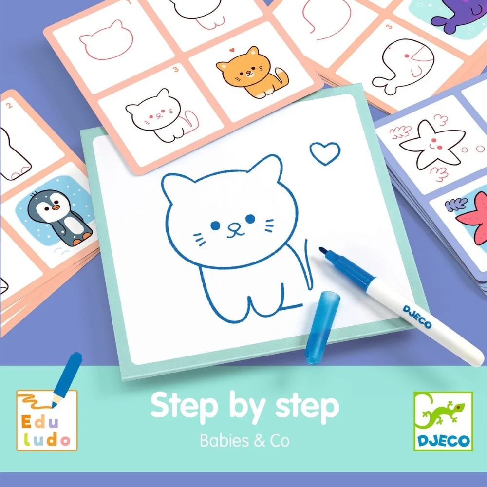 Djeco Zeichnen Schritt für Schritt Eduludo Kleine Tiere