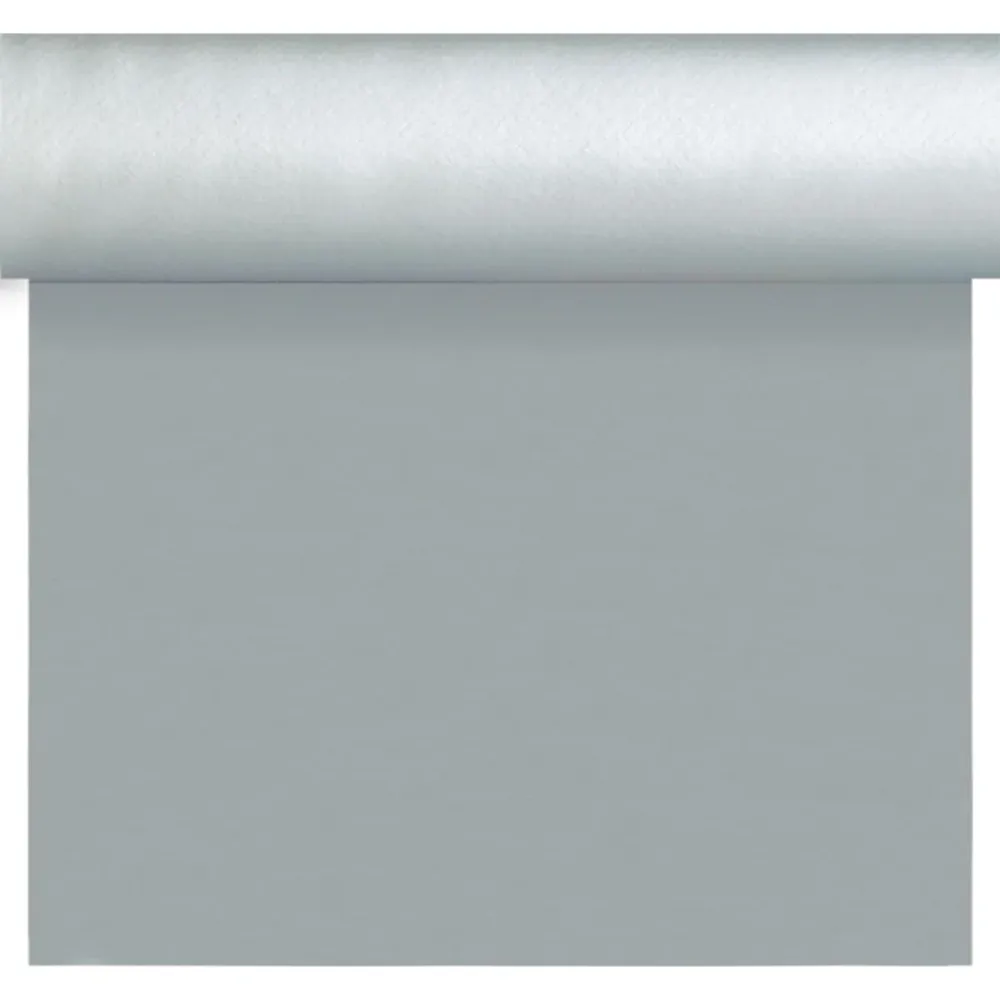 Dunisilk Tete Tete 0,4x24m silber - Hochwertige Tischdecke | Packung (1 Stück)