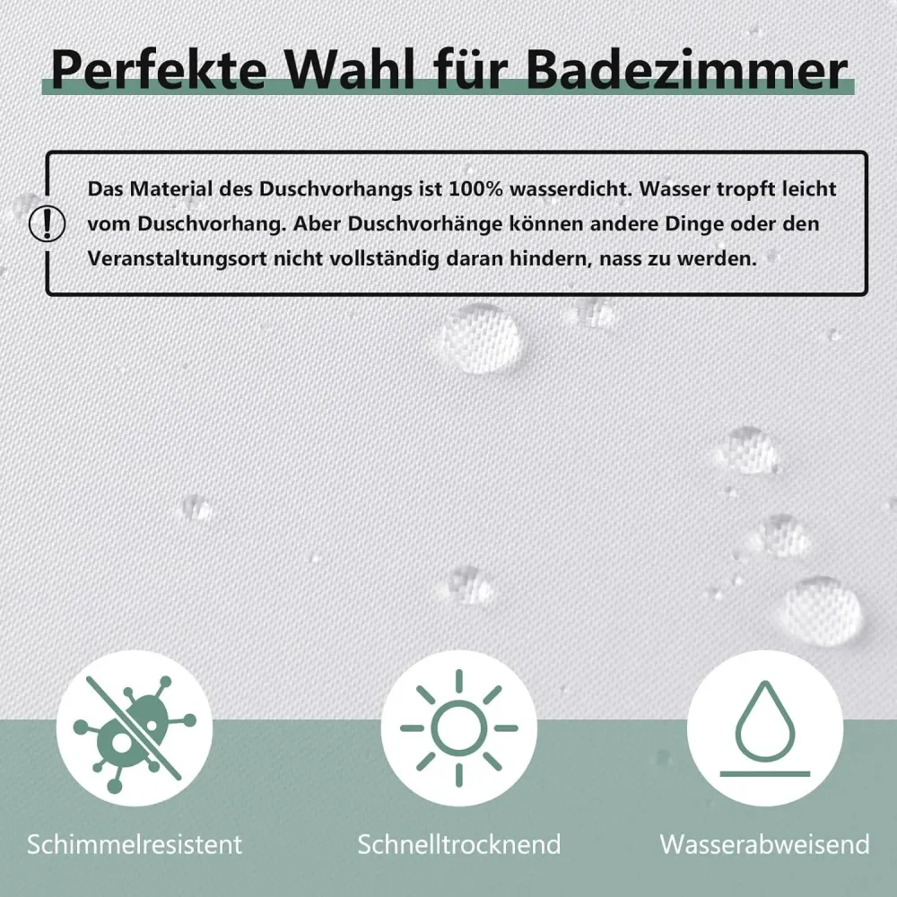 Duschvorhang 120x200 cm Anti-schimmel PVC Waschbar