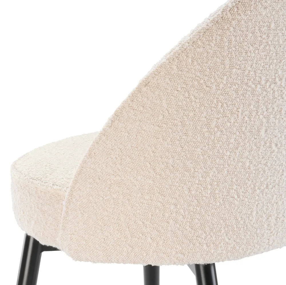 Eichholtz Esszimmerstuhl Cooper – Bouclé Cream (Set aus 2)