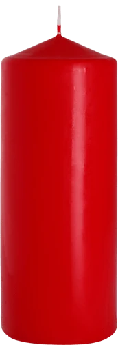 Einzelne rote Stumpenkerze, 80 x 200 mm