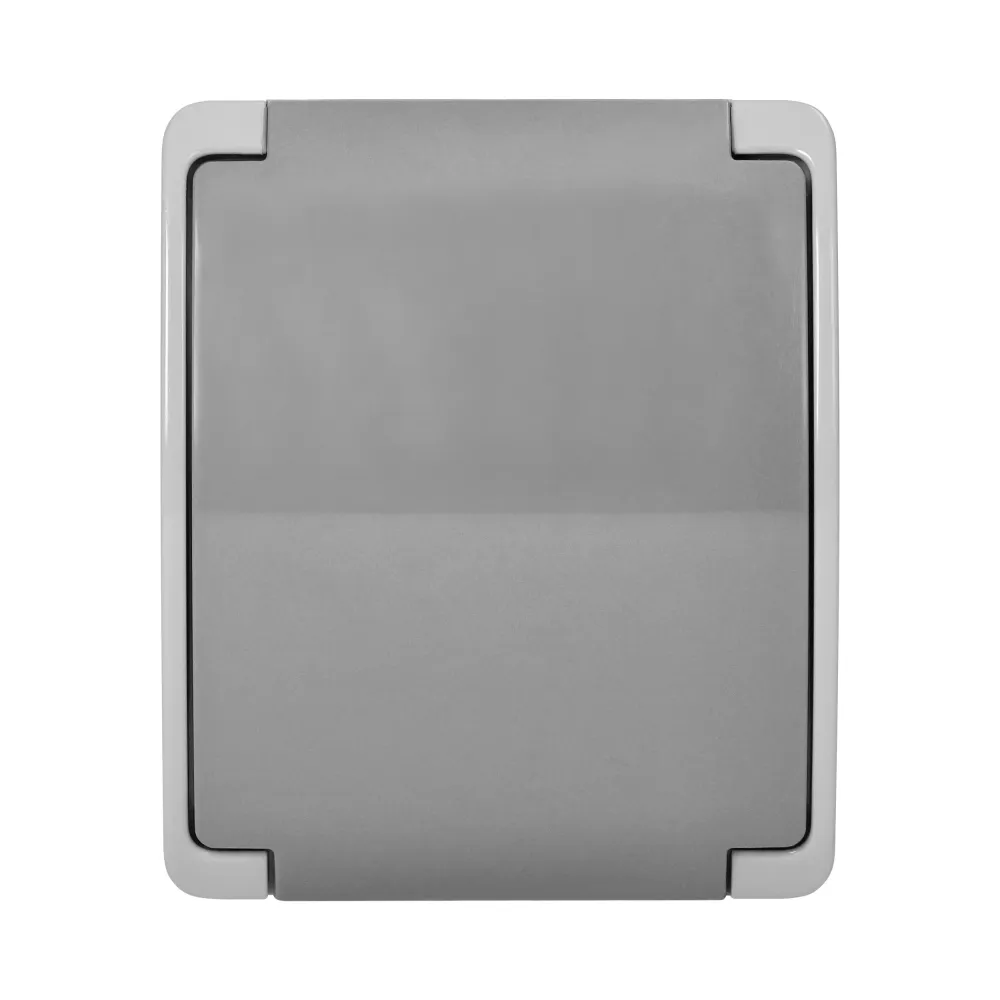 Einzelsteckdose aufputz 2P+Ed Schuko AQUATIC IP44 graphitgrau
