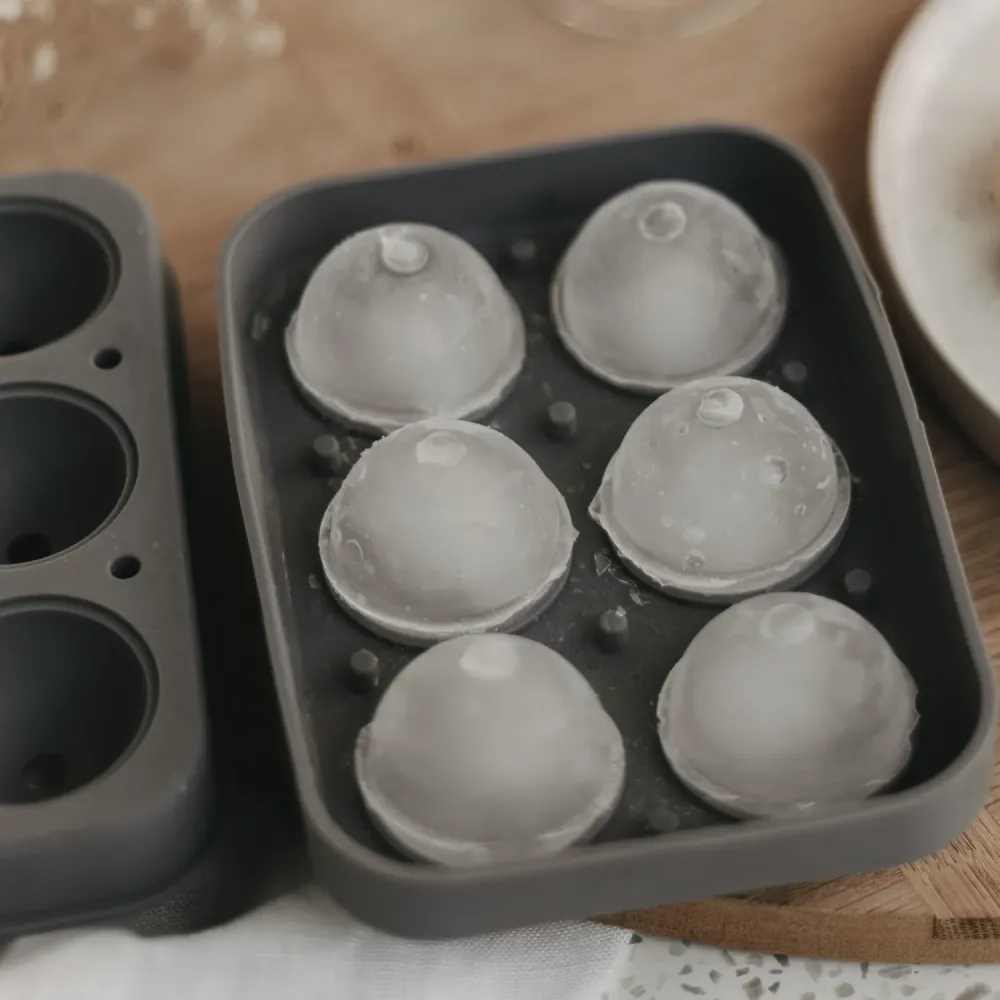 Eiswürfelform Kugeln grau Eulenschnitt