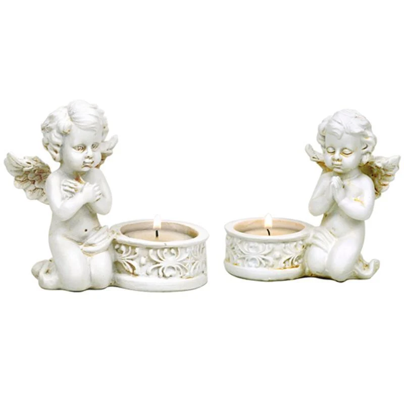 Engel Cupido mit Kerzenhalter