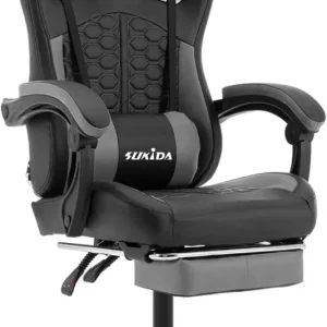 Ergonomischer Gaming-Stuhl mit Fußstütze und