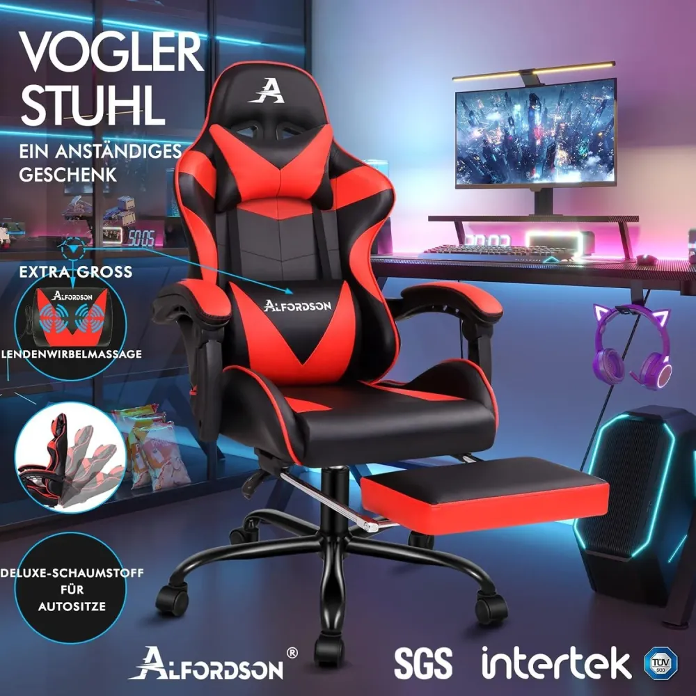 Ergonomischer Gaming-Stuhl mit Massage und