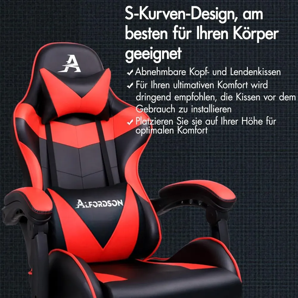 Ergonomischer Gaming-Stuhl mit Massage und