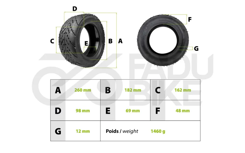 E-Scooter Tubeless Reifen 90/65-6.5 – mit Pannenschutz-Gel (11 Zoll)
