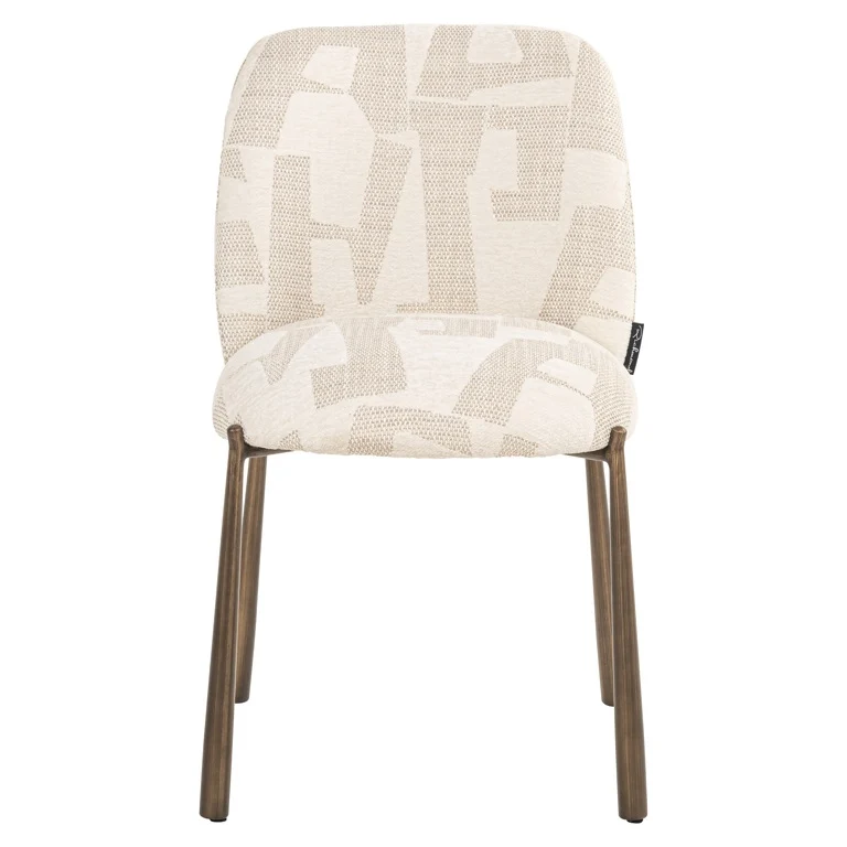 Esszimmerstühle Lana beige graffic (2er-Set) (Beige graffic)