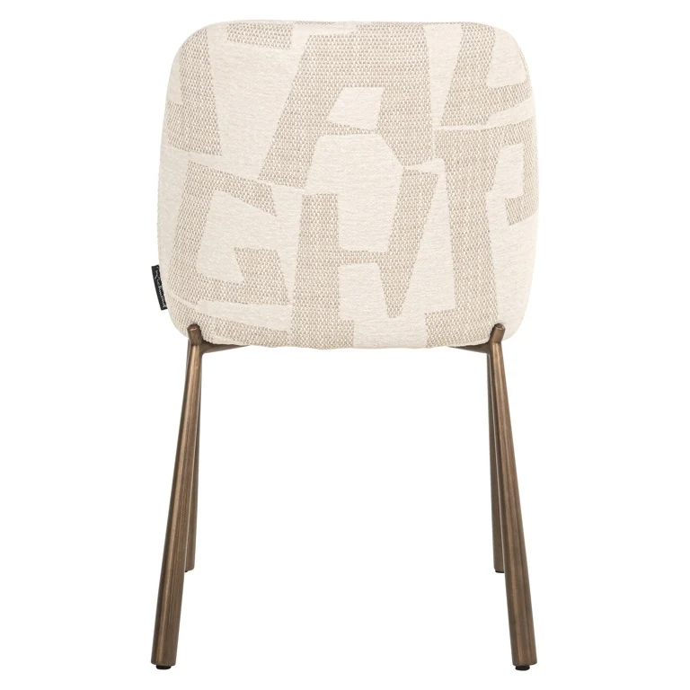 Esszimmerstühle Lana beige graffic (2er-Set) (Beige graffic)