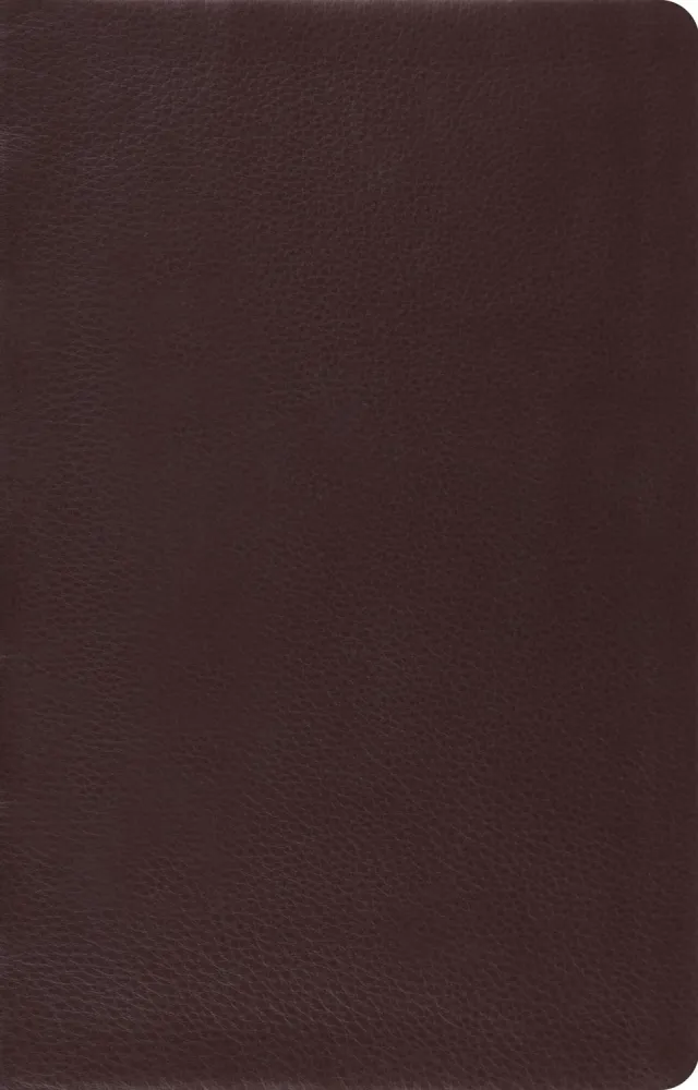 ESV Large Print Thinline Reference Bible-Brown Top Grain Leather