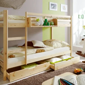 Etagenbett Doppelbett Stockbett Rene Kiefer massiv Natur