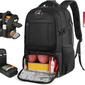 Extra-großer Lunch- und Laptop-Reiserucksack mit USB-Ladeanschluss