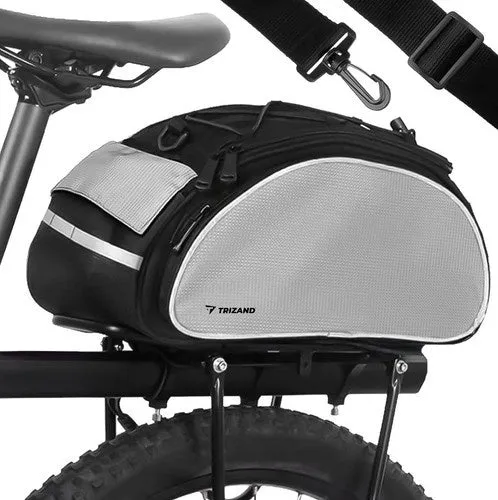 Fahrradtasche mit Reißverschluss und Reflektoren