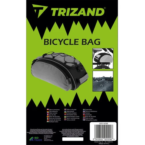 Fahrradtasche mit Reißverschluss und Reflektoren