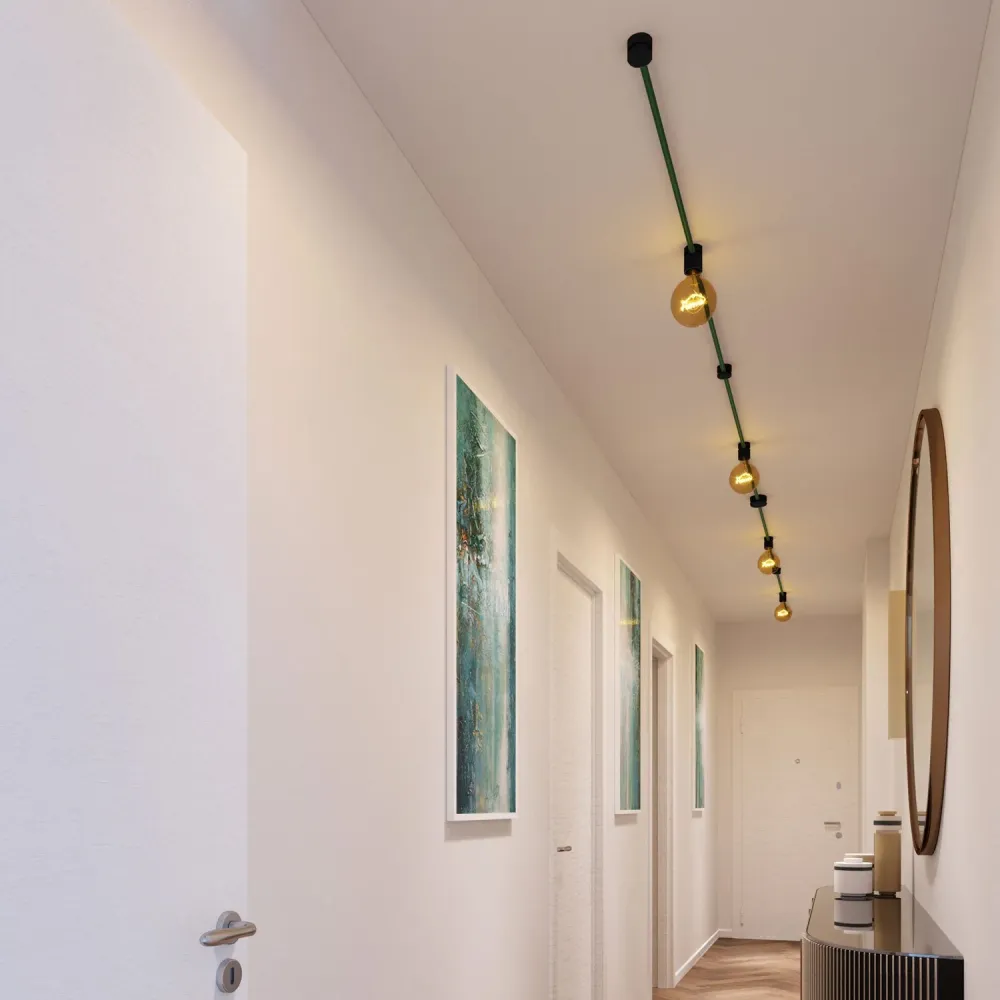 Filé Symmetric Kit – mit 5 m CM21-Kabel für Lichterkette und 9 schwarzen, lackierten Holzkomponenten für den Innenraum