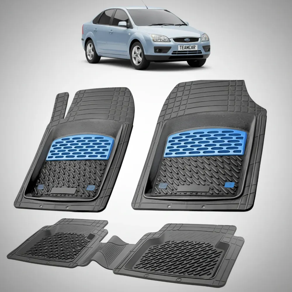 Ford Focus Mk2 kompatible Fußmatten, Limousine, 4-türig, 2004–2011 | Blau