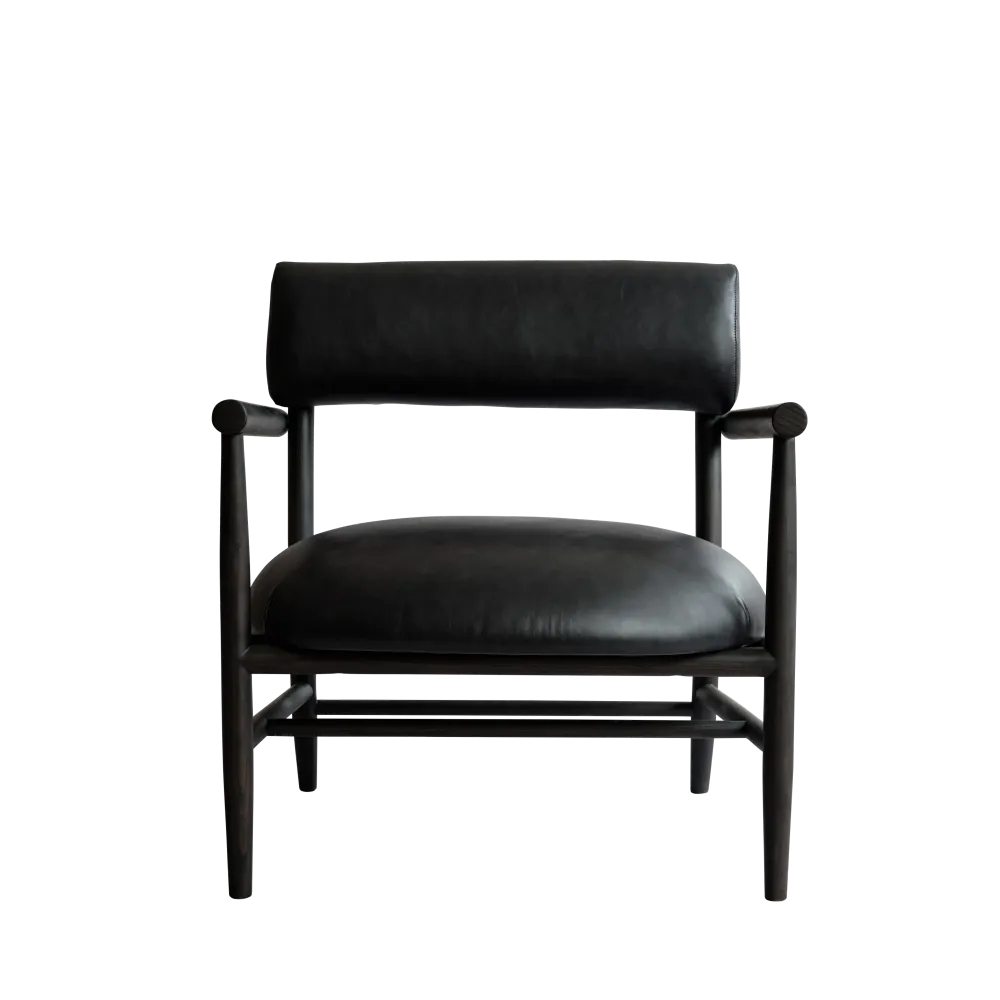 Fotel NAMA schwarze Anilinleder
