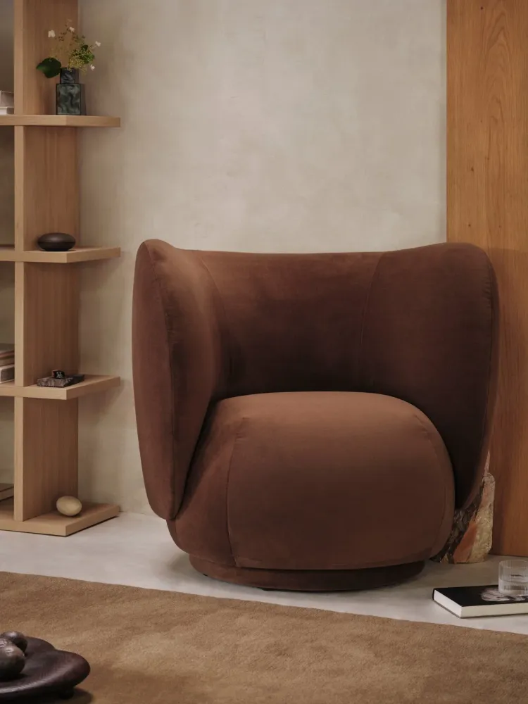Fotel RICO LOUNGE Rich Velvet braun