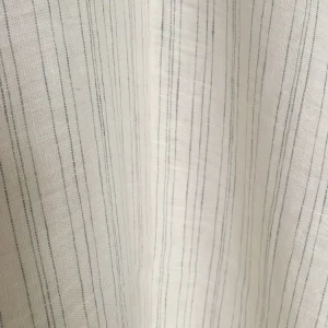 Gardinenstoff Lino Stripe - skyblue 310 cm