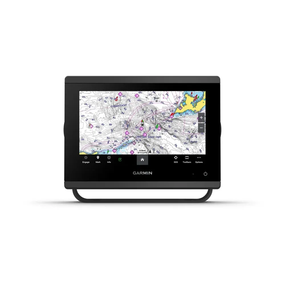 Garmin GPSMAP® 723xsv, SideVü, ClearVü und traditionelles Chirp-Sonar mit globaler Hintergrundkarte