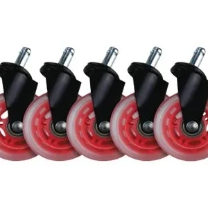 GEAR4U Gummiräder für Gaming-Stuhl Rot