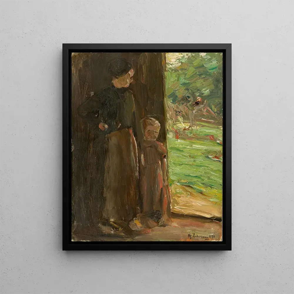 Gemälde Frau mit Kind unter dem Baum - Max Liebermann
