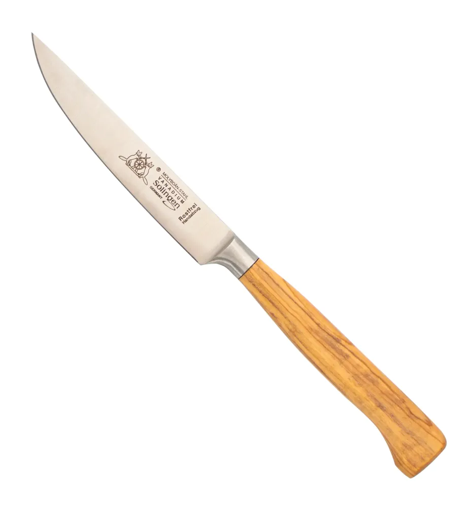 Geschmiedetes Solinger Steakmesser mit Olivenholz - Rostfrei