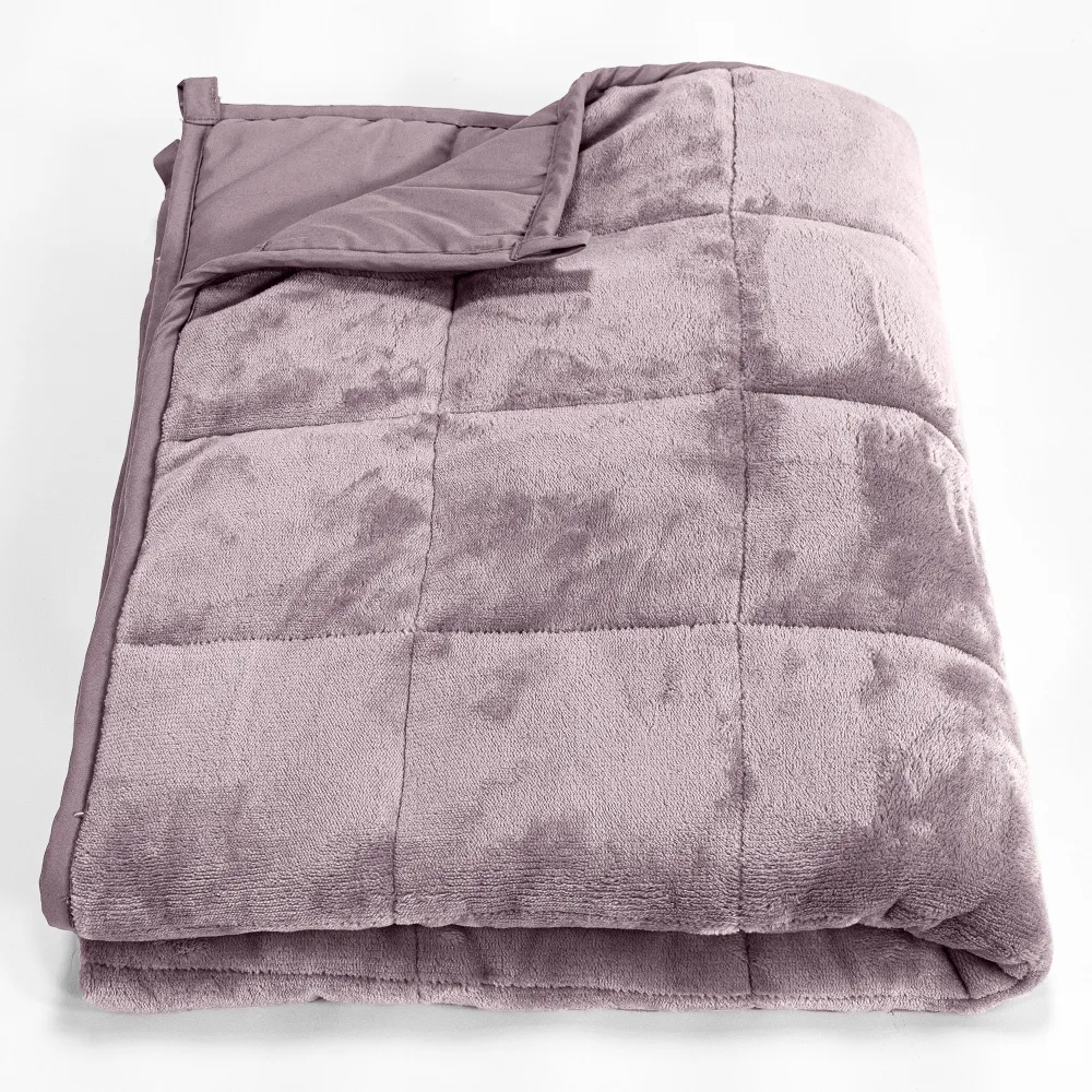Gewichtsdecke für Kinder - Flanell-Fleece Blassrosa
