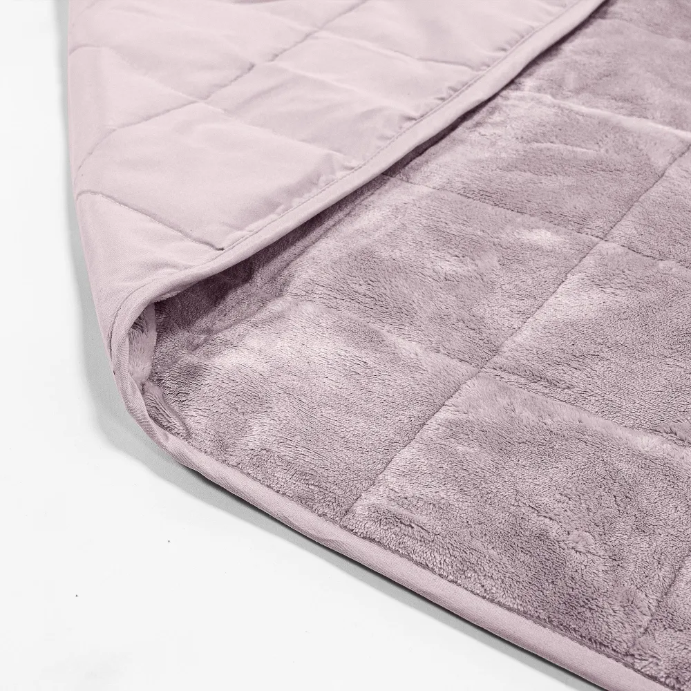 Gewichtsdecke für Kinder - Flanell-Fleece Blassrosa