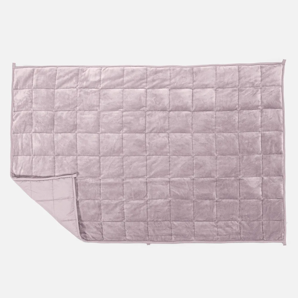Gewichtsdecke für Kinder - Flanell-Fleece Blassrosa