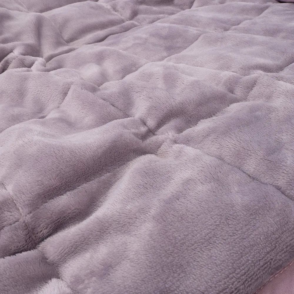 Gewichtsdecke für Kinder - Flanell-Fleece Blassrosa