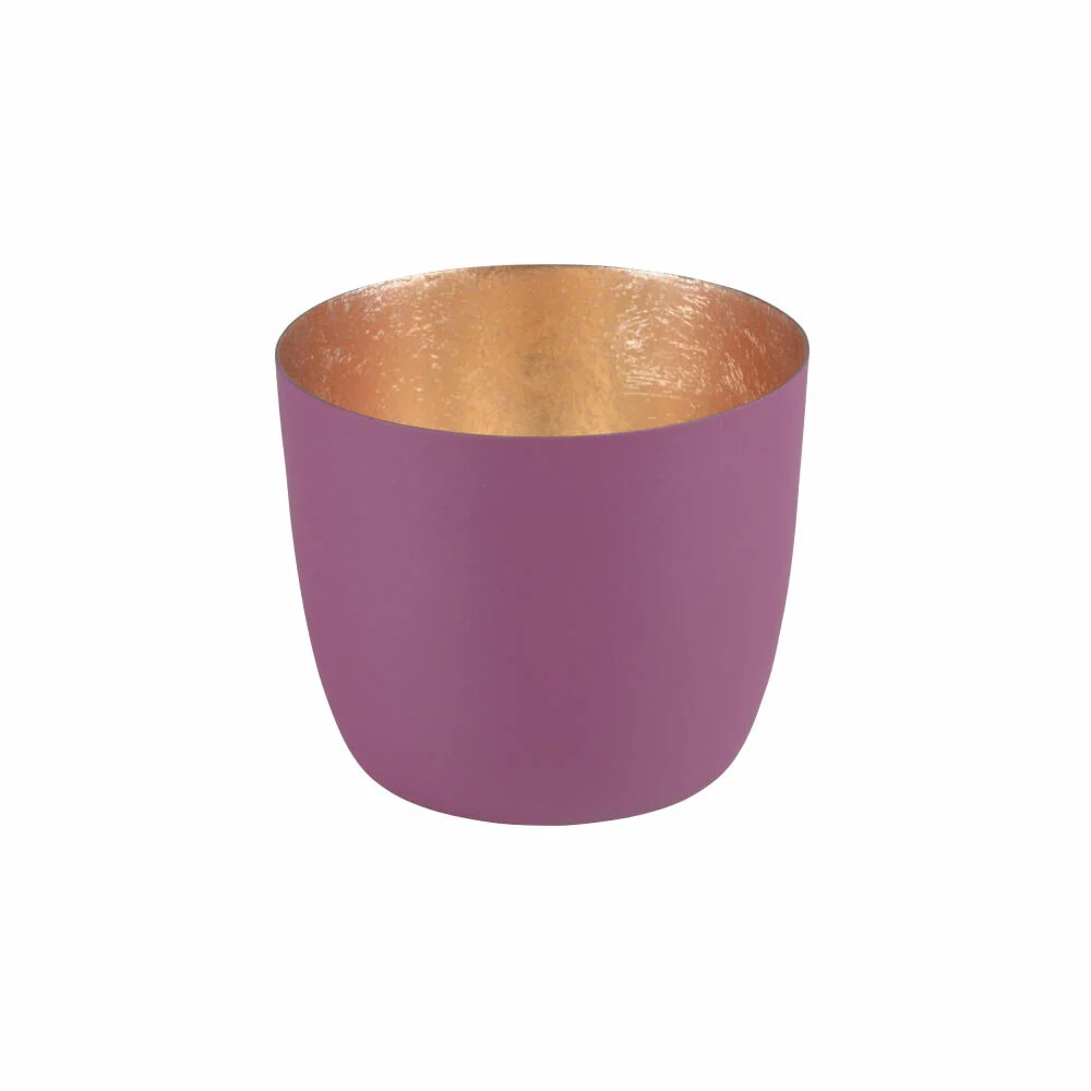 Gift Company Windlicht Madras M, Teelichthalter, Kerzenhalter, Eisen, Burgundy / Gold, 8.5 cm, 77923