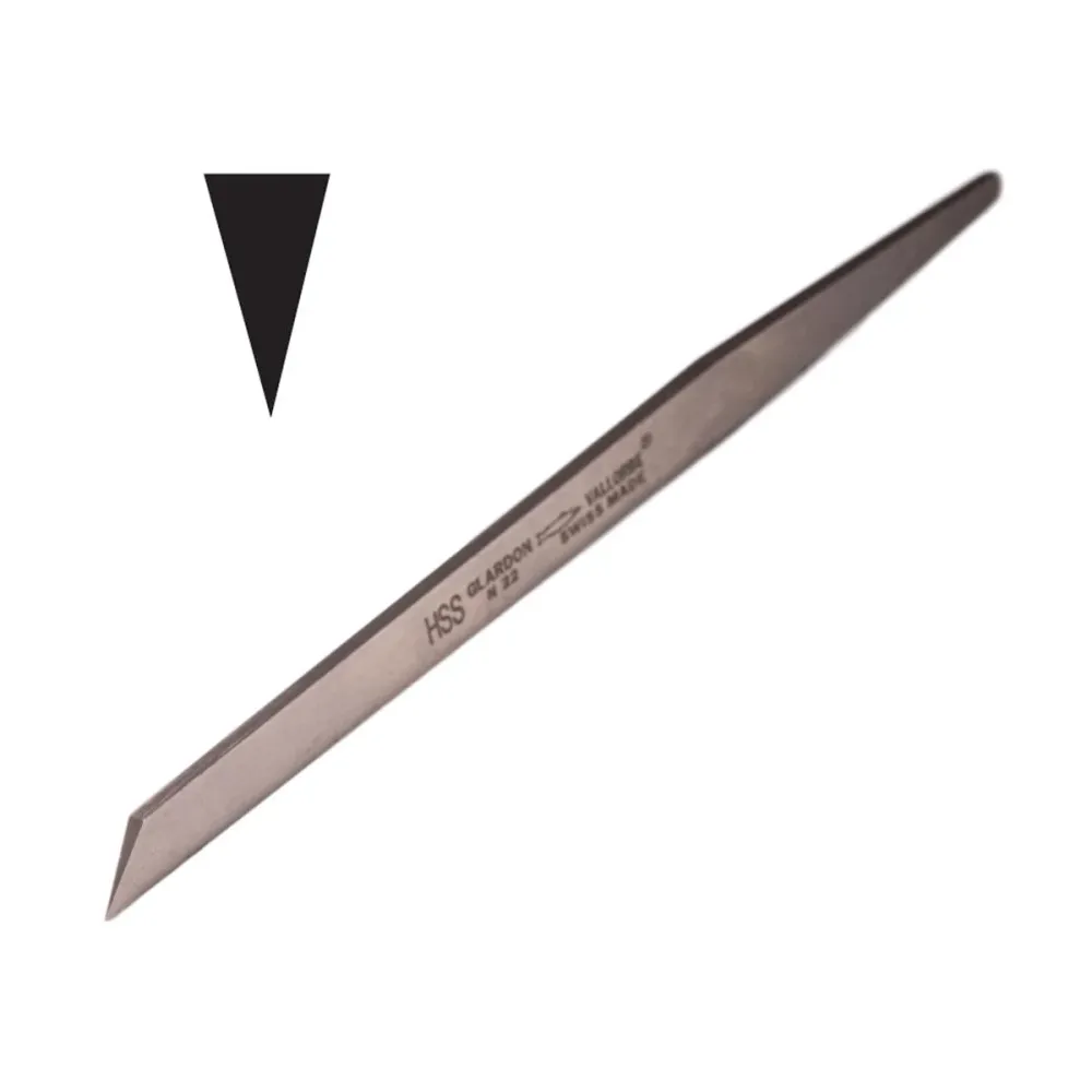 Glardon-Vallorbe LO0406-HSS Knife Traditional Gravers-2.2mm to 2.8mm
