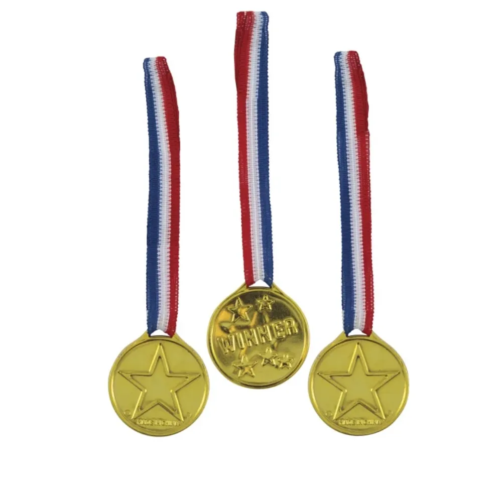 Goldene Medaillen Winner, mit Band, 24 Stück