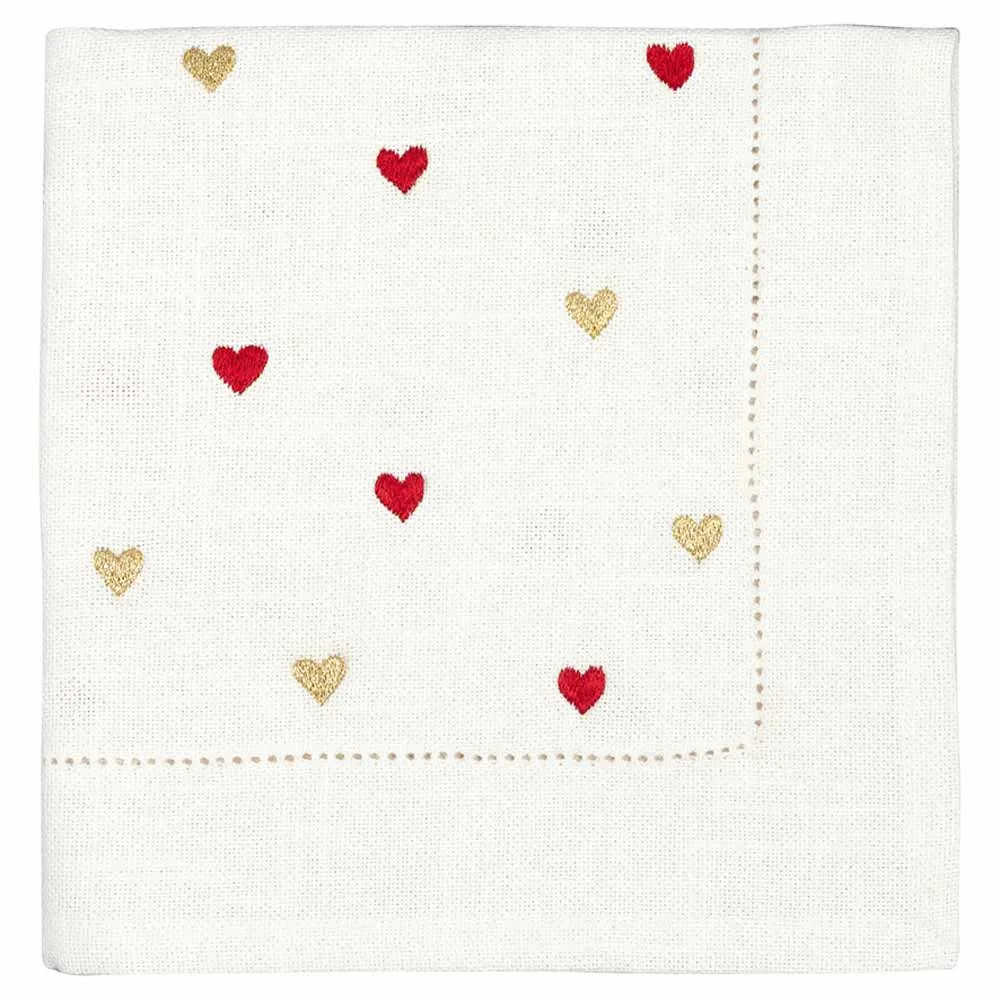 GreenGate - Grace Stoffserviette white mit Stickerei