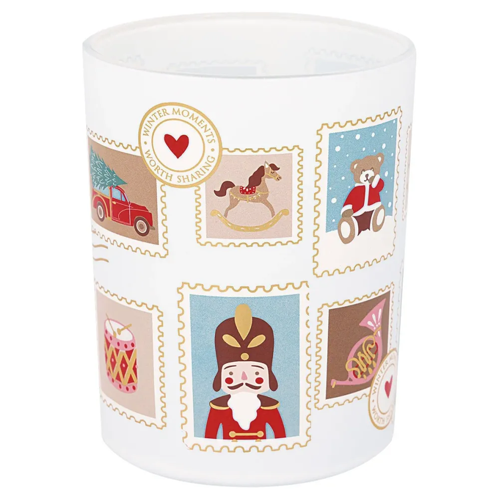 GreenGate - Xmas letter Kerzenhalter mittel White