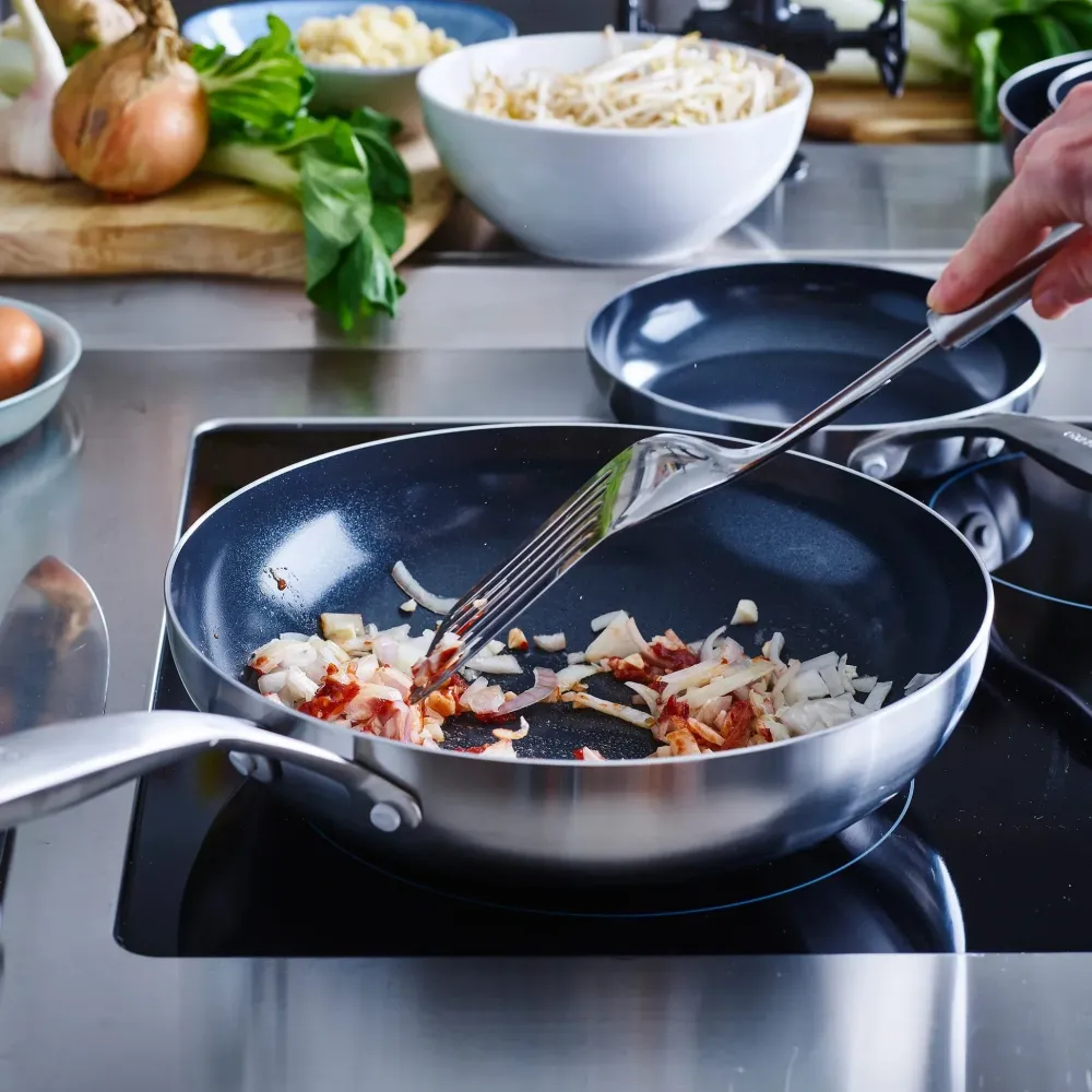 GreenPan - Geneva 3-teiliges Pfannenset 18/24/28 cm - 2 Bratpfannen + Wok