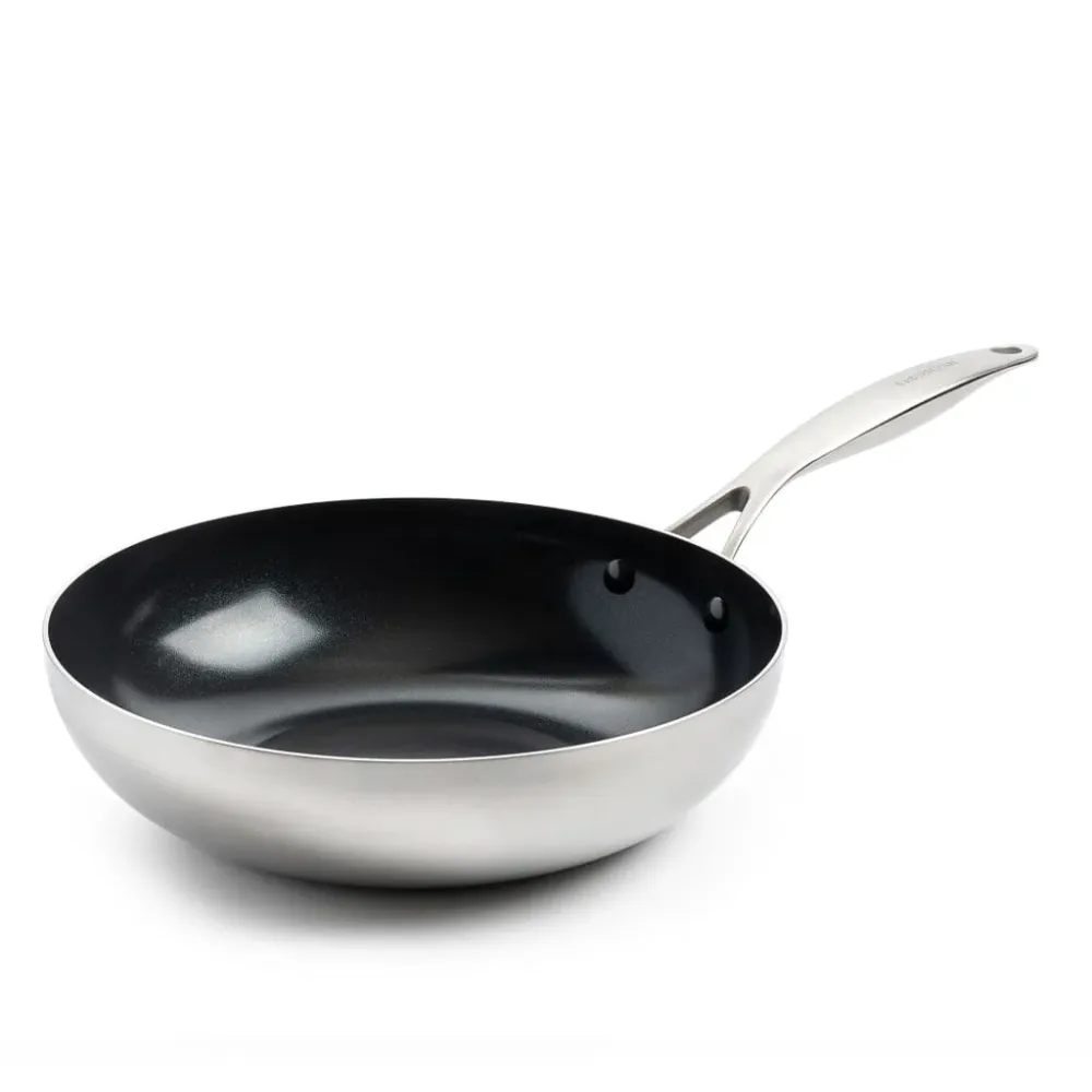 GreenPan - Geneva 3-teiliges Pfannenset 18/24/28 cm - 2 Bratpfannen + Wok