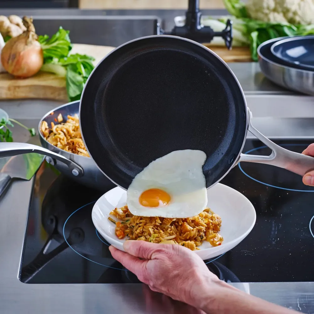GreenPan - Geneva 3-teiliges Pfannenset 18/24/28 cm - 2 Bratpfannen + Wok