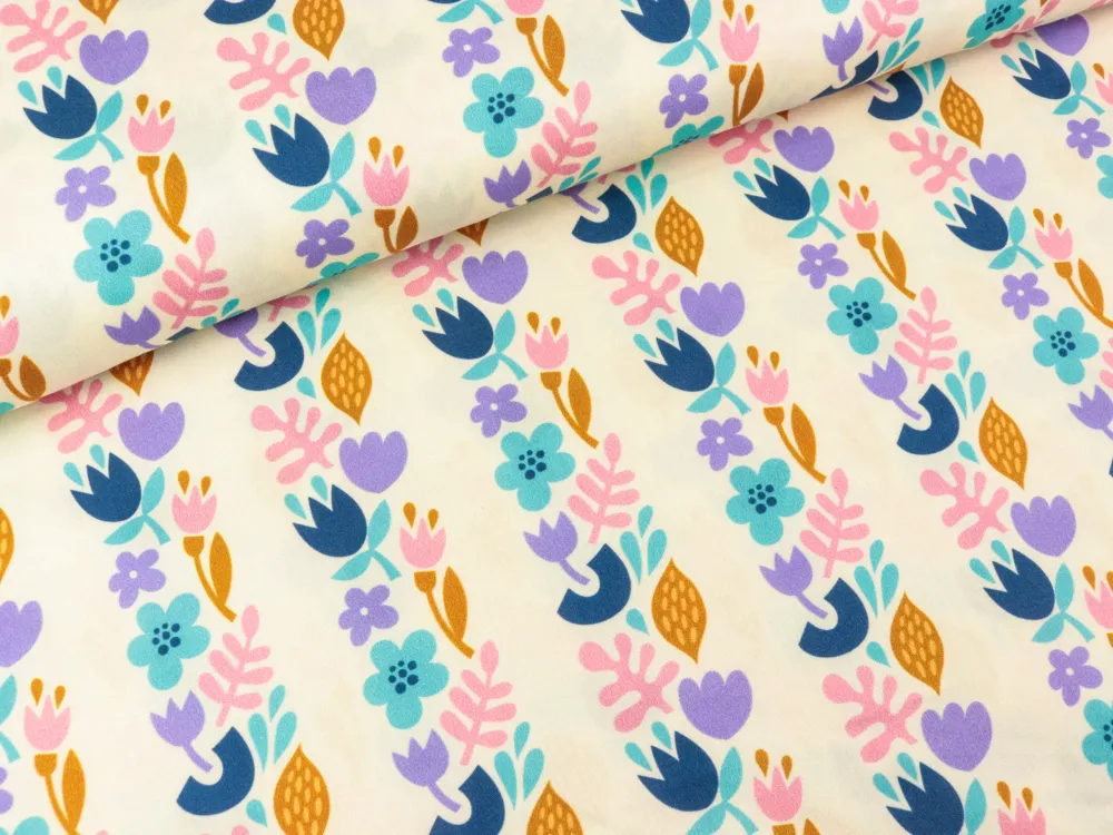 Hamburger Liebe New Cotton Satin Webware AL LAGO Felice meringa-bunt