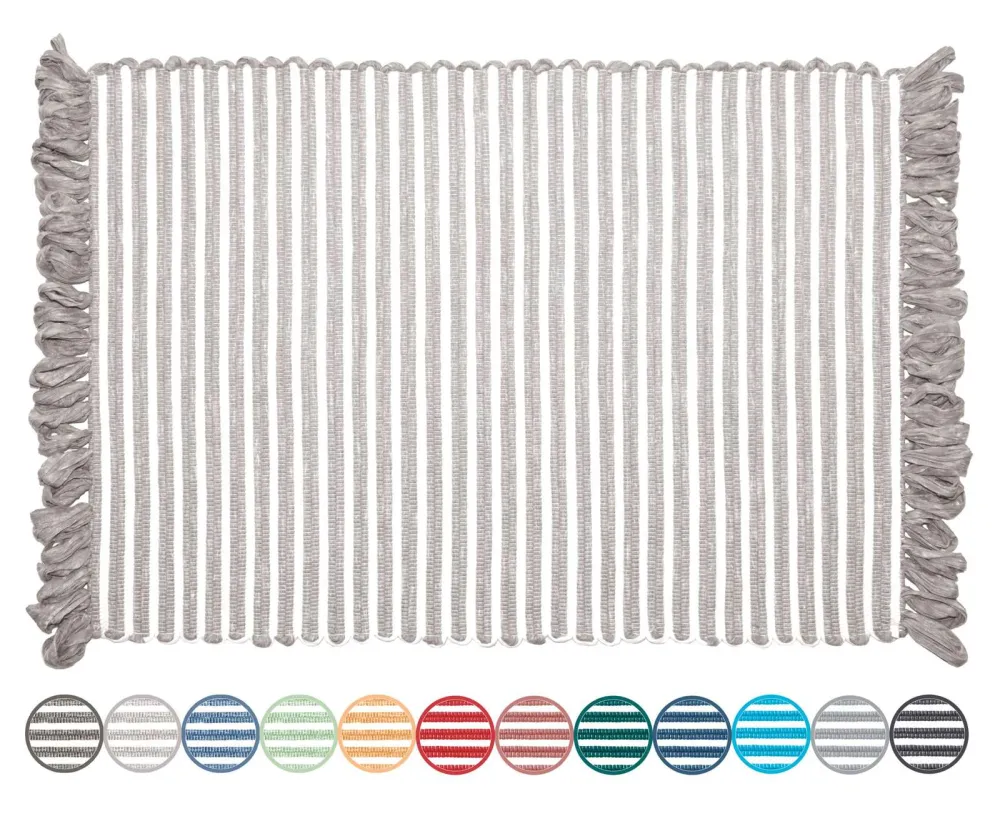 Handmade Läufer 50x70 cm Grau - Beige